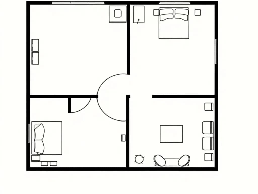 2D Floor Plan Editor illustration